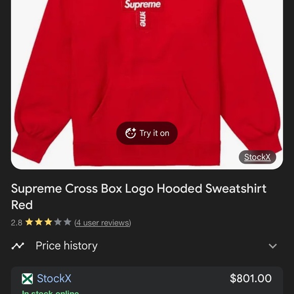 Supreme crossbox logo Hoodie - Picture 2 of 6